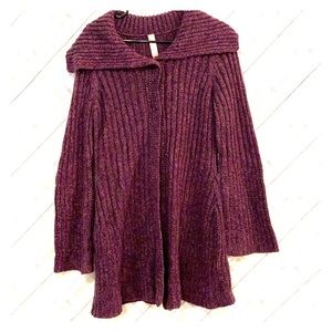 Purple knit warm sweater